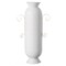 19.25 in Tall Decorative White Metal Floor Vase With 2 Gold Handles - Elegant Handcrafted Chic Vessel for Entryway, Living Room, or Dining Room - Modern Home Decor Accent - Tall Floor Standing Vase
